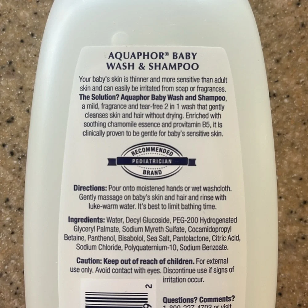 Brand New Aquaphor & WBM Baby Wash Shampoo Conditioning Natural Cleansing